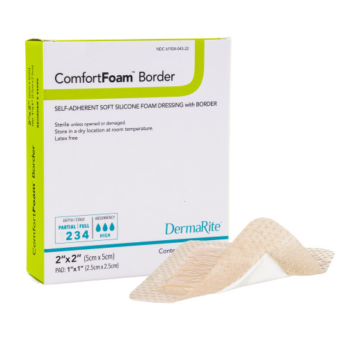 ComfortFoam Border Foam Dressing- 2x2