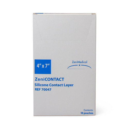 Silicone Wound Contact Layer Dressing Zenicontact Rectangle Sterile 
4 x 7 Inch 10/Box