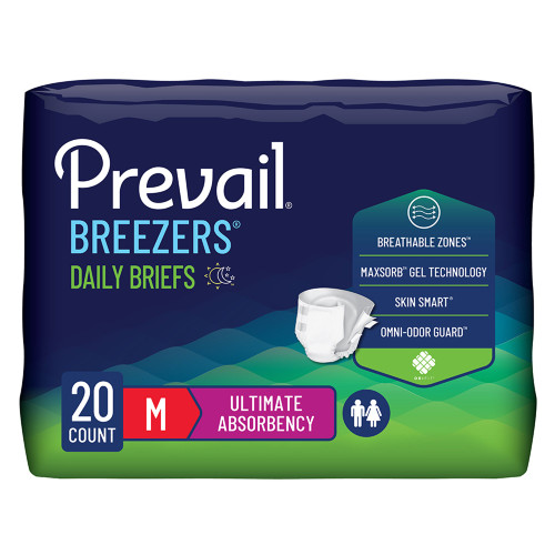 Prevail Breezers Brief Adult Unisex- Medium