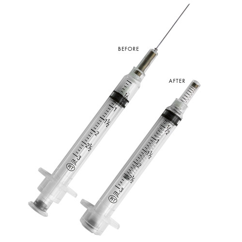 Retractable Safety Syringe 3mL- 22G x 1-1/2 Inch