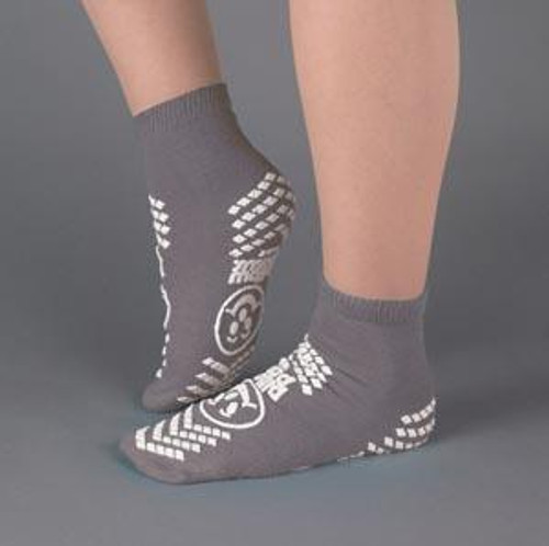 Pillow Paws Single Imprint Terries 2XL Adult Grey   48Pr/Cs