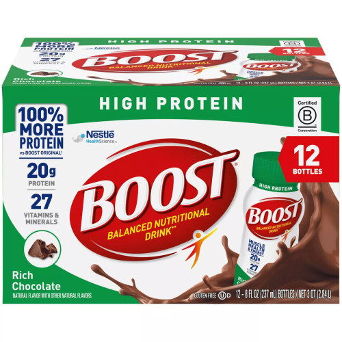 Nestle Boost Hi Protein Chocolate Mp2 8 Fl oz
12 ea/cs