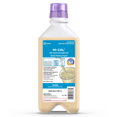 Hi-Cal 1000 ml Vanilla Bottle 8/cs