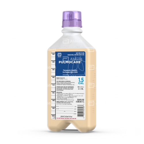 Tube Feeding Formula Pulmocare Vanilla Flavor Liquid 33.8 oz (1.0L) Carton Ready To Hang 8 Per Case