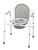 Lumex Deep Seat 3-In-1 Steel Folding Commode- 300lb Capacity
