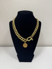 Classic Shackle & All Knowing Statement Chain Necklace 18-19"