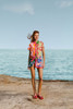 Floral Elegance Mixed Scarves Mini Skirt- Multicolor