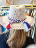 Patriotic Fireworks Palm Hat- Red, White, & Blue