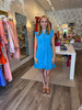 Mini Pleated Dress- Sky