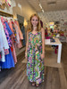 Spaghetti Strap Maxi Dress- Jungle Paisley