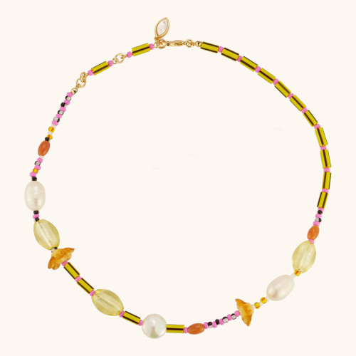 Coco Necklace -Yellow Multi
