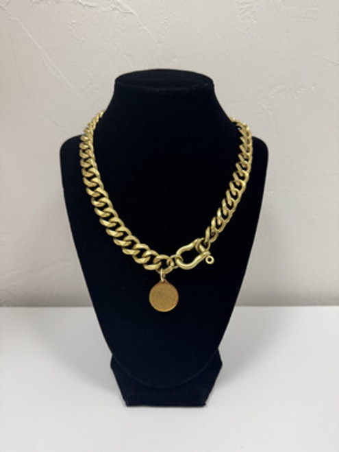 Classic Shackle & All Knowing Statement Chain Necklace 18-19"