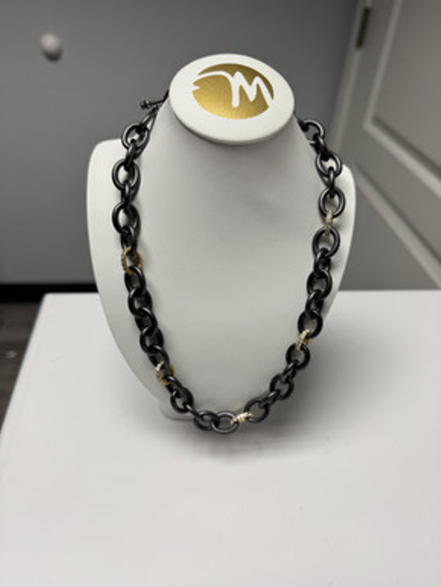 Freida Rothman Chunky Link Toggle Necklace Freida Rothman Chunky Link Toggle Necklace