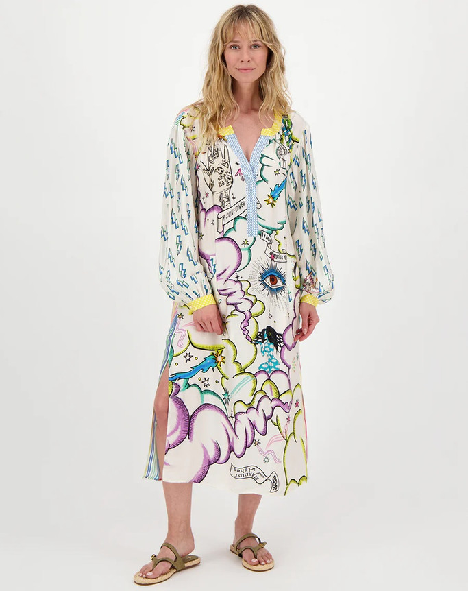Hanna Placket Dress- Enlightment