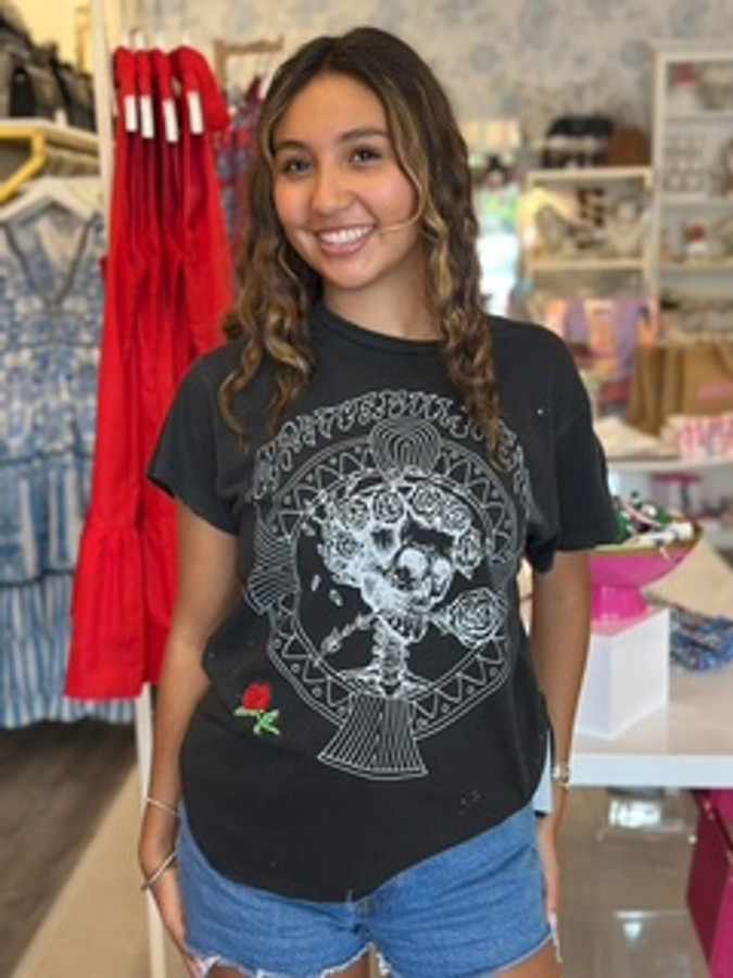 Grateful Dead Crew Tee- Coal Pigment