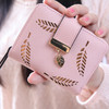 best sale wallet women Leaf Bifold PU Leather