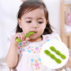 2PCS Lovely Baby Learning Spoons Utensils Set Adorable Toddler