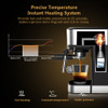 1200W 20 Bar Espresso Coffee Machine Instant Preheat Coffee Maker with