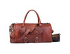 Handmade Genuine Leather Travel Duffel Bag with Shoe Compartment