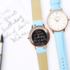 Ladies Architēct Blanc - Handwriting Engraving + Light Blue Strap