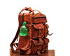 Leather Backpack for Men 15.6 Inch Laptop Bag Multi Pockets Rucksack