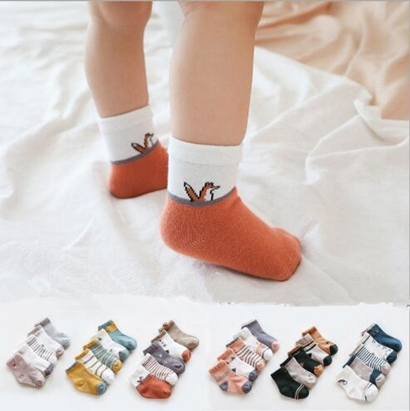 5Pairs/lot Spring and autumn new baby  tube socks combed cotton