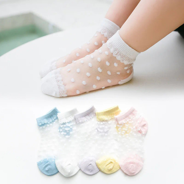 5 Pairs/Lot Summer Girls Socks For Children Kids Mesh Style Baby Girl