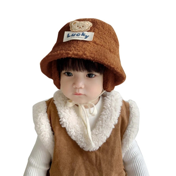 Autumn/Winter Bear Wool Fisherman Hat for Kids Boys Girls Autumn