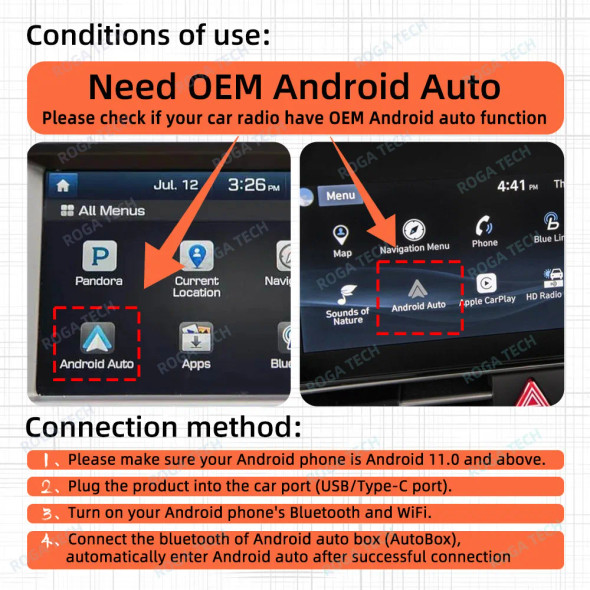 New Upgrade Mini Wired to Wireless Android Auto Adapter for Wired