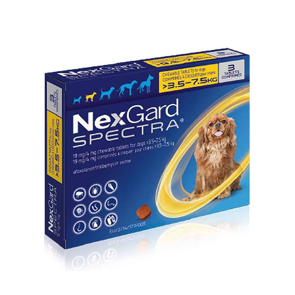 NexGard Spectra Flea & Tick Chewables For Small Dogs Weighing 3.6-7.5