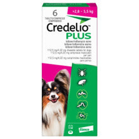 Credelio Plus 112.5mg / 4.11mg Chewable Tablets for Dogs (6 Pack)