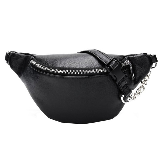 Fashion  Women waist bag Chain Leather Chest