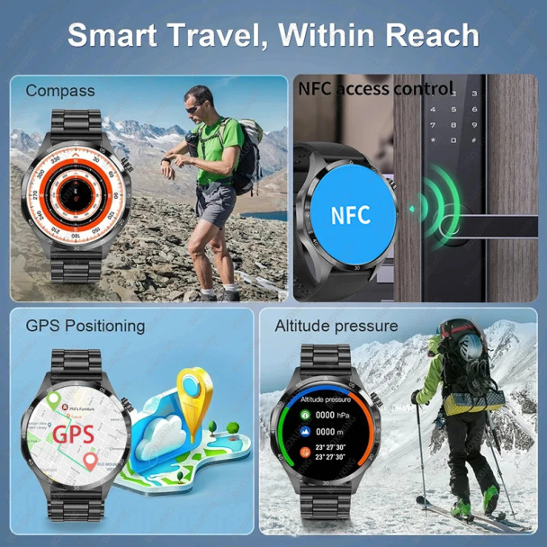 For Huawei GT4 Pro GPS Smart Watch Men AMOLED HD Screen Bluetooth Call
