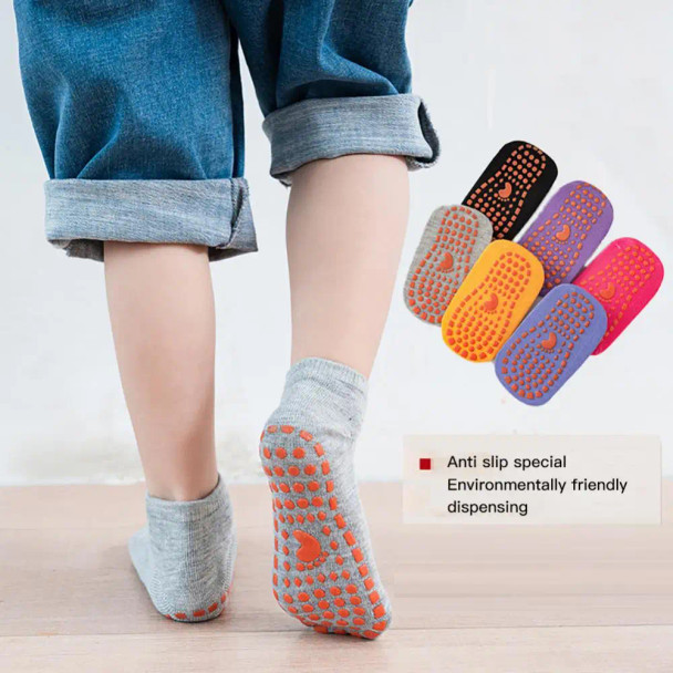 Kids Adults Anti-Slip Socks Breathable Sweat Absorption Cotton  Socks