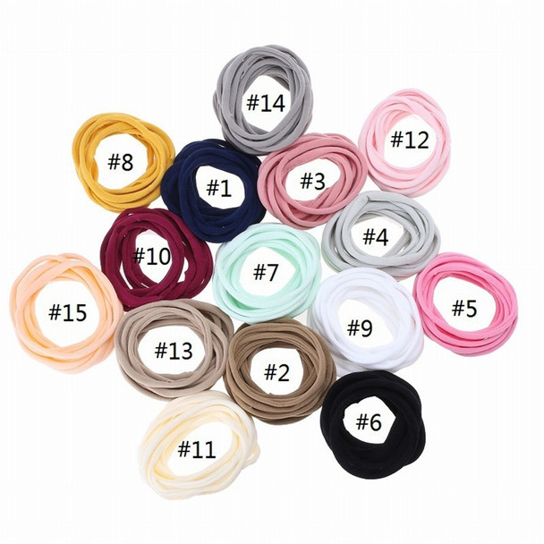 20pcs/lot Baby Nylon Headband Soft Girls Hairbands Elastic Hair Bnads