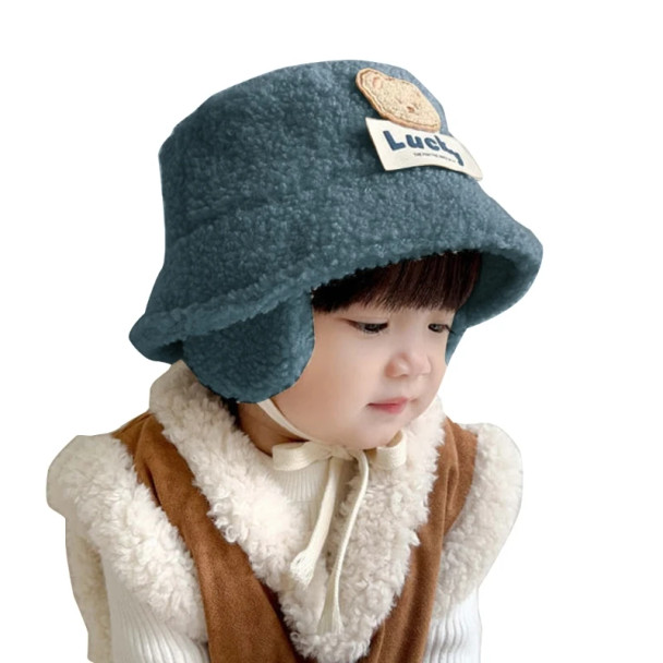 Autumn/Winter Bear Wool Fisherman Hat for Kids Boys Girls Autumn