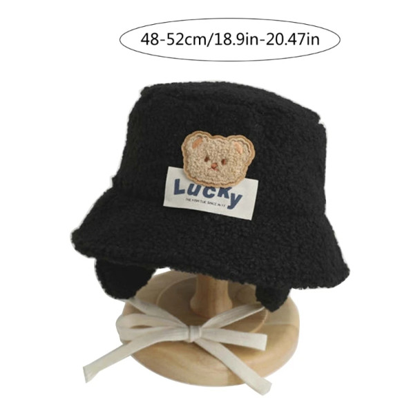 Autumn/Winter Bear Wool Fisherman Hat for Kids Boys Girls Autumn