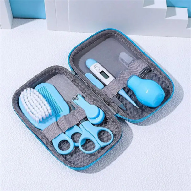 Set Newborn Baby Kids Nail Hair Health Care Thermometer Grooming Brush