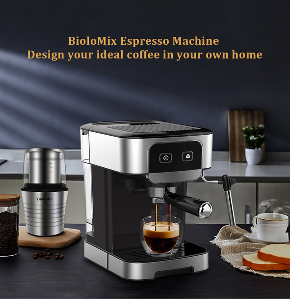 1200W 20 Bar Espresso Coffee Machine Instant Preheat Coffee Maker with