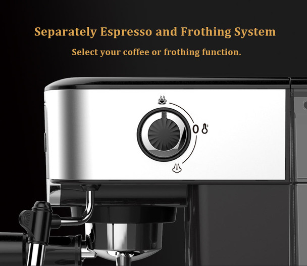 1200W 20 Bar Espresso Coffee Machine Instant Preheat Coffee Maker with