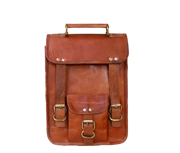 Leather 11 Inch Sturdy Leather satchel I-pad Messenger Bag for Unisex