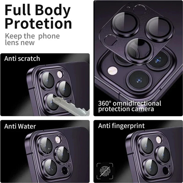Metal Camera Lens Protector Glass For iPhone 13 12 11 14 Pro Max HD