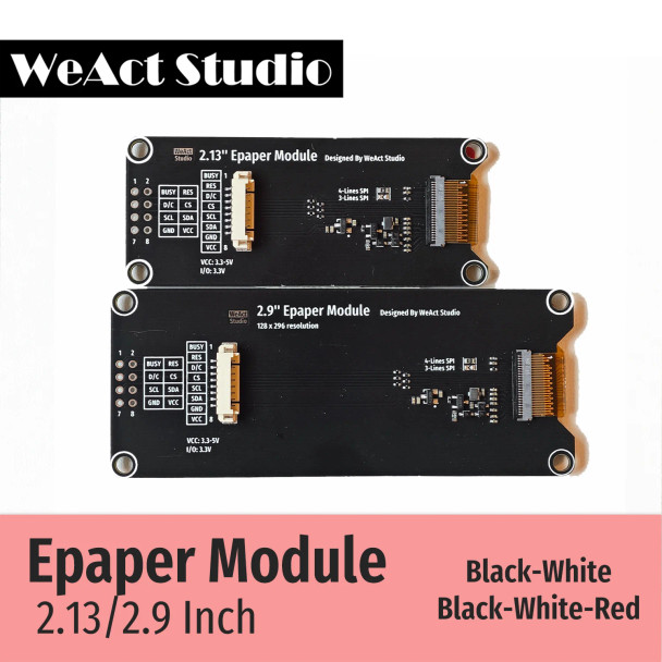 WeAct 2.9'' 2.13" 2.9 2.13 Inch Epaper Module E-paper E-Ink EInk