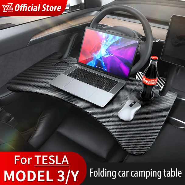 YZ Table Desk For Tesla Model 3 2023 Car Steering Wheel Laptop Tray