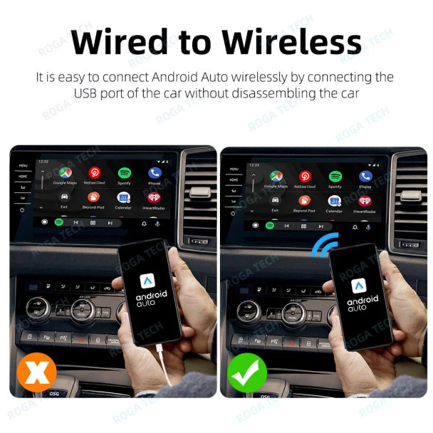 New Upgrade Mini Wired to Wireless Android Auto Adapter for Wired