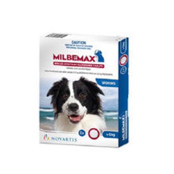 Milbemax Large dog 5-25kg (11-55lbs) 2 tab pack
