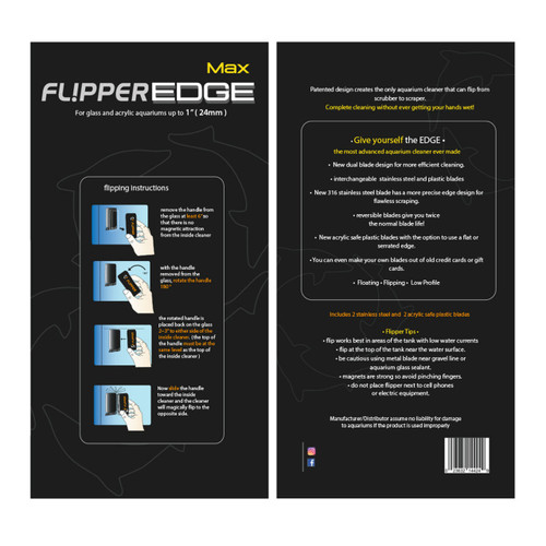 Flipper Edge Max Float Magnetic Algae Cleaner - Up to 1"