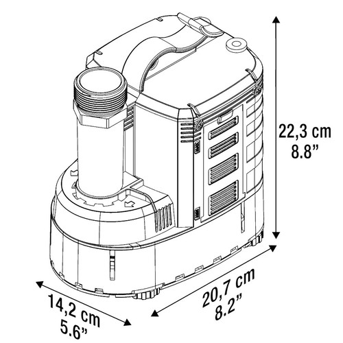 Sicce Ultra 9000 Multifunction Pump w/ Float Switch - 2250 gph