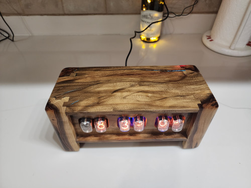 Pistachio IN12- Panel Mounted 6 Bulb Nixie Clock Pistachio IN12- Panel Mounted 6 Bulb Nixie Clock