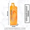 Peach Mango Lost Mary MO5000 Disposable Vape Dimension